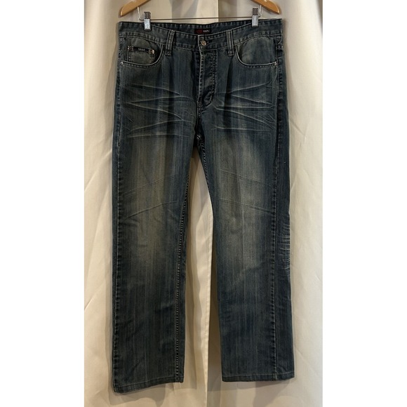 Versace Jeans Signature Men Blue Straight Leg Jeans‎ Size 36 - Picture 1 of 12